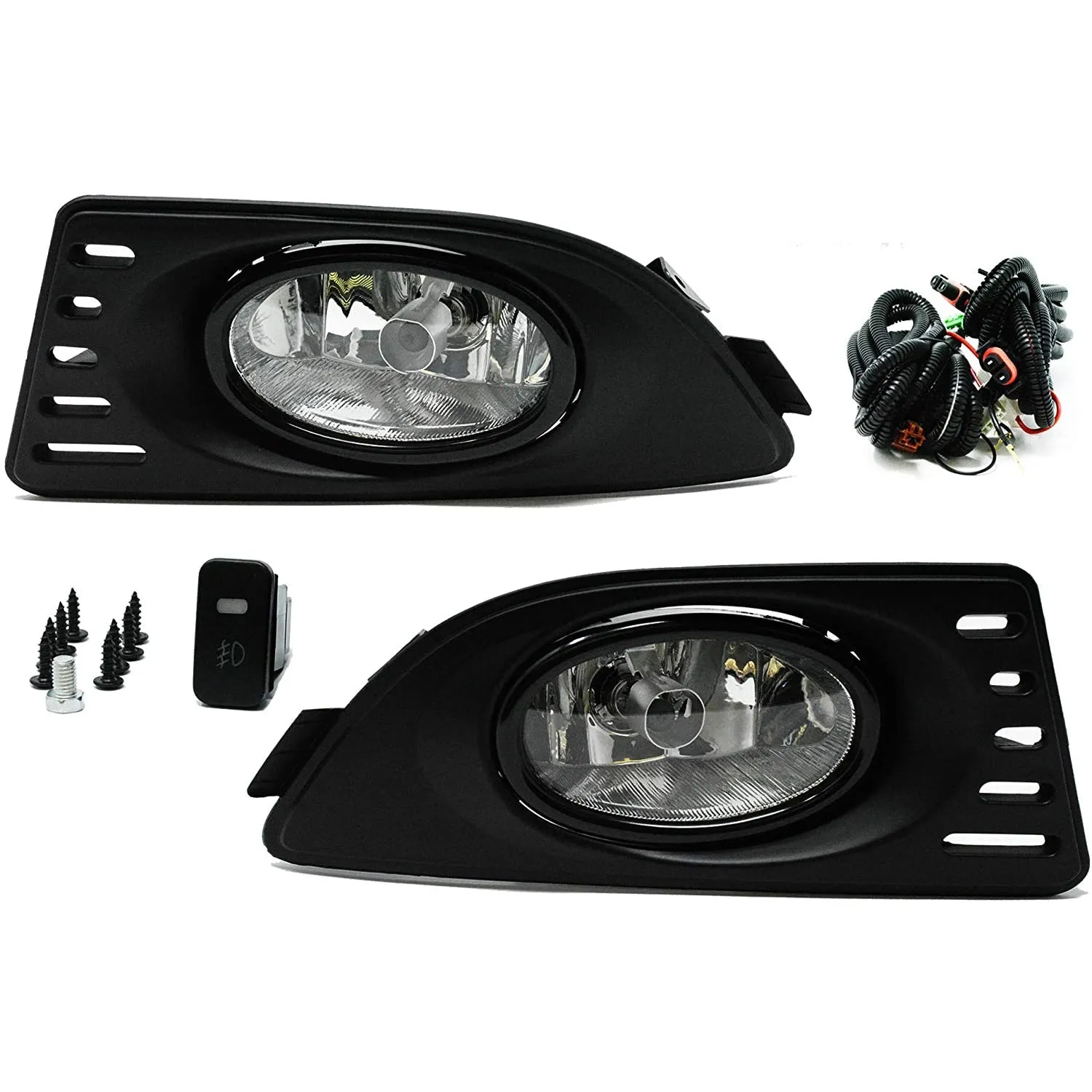 05-06 RSX Fog Lights - Yellow Len (Includes Switch & Wiring Harness)