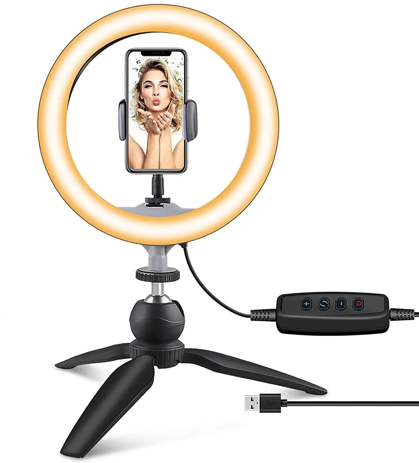 10" Studio Style LED Ring Light With Phone Mount