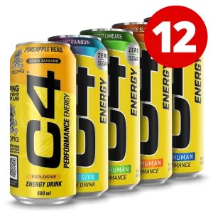 12 Mixed C4 Energy Carbonated - 12x500ml. (inkl. SE pant)