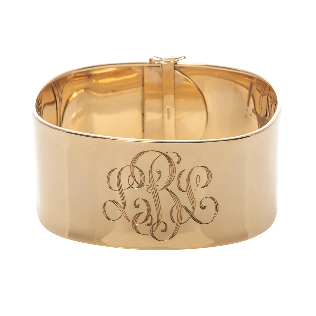 14K Gold Extra Wide Cuff Bangle