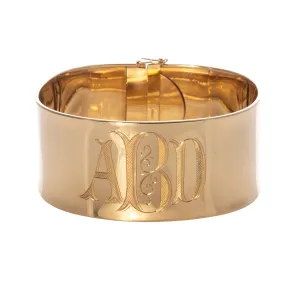 14K Gold Extra Wide Cuff Bangle