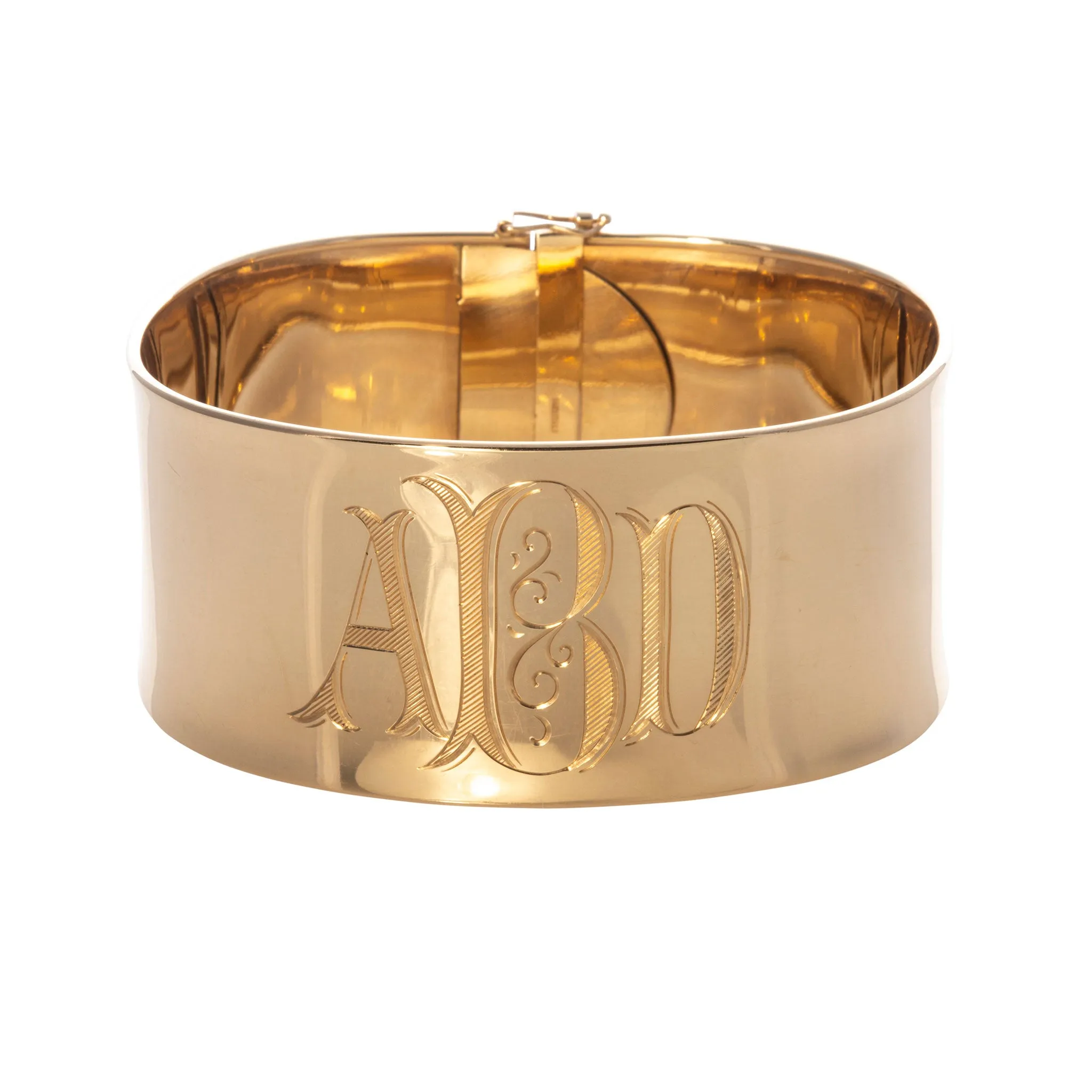 14K Gold Extra Wide Cuff Bangle