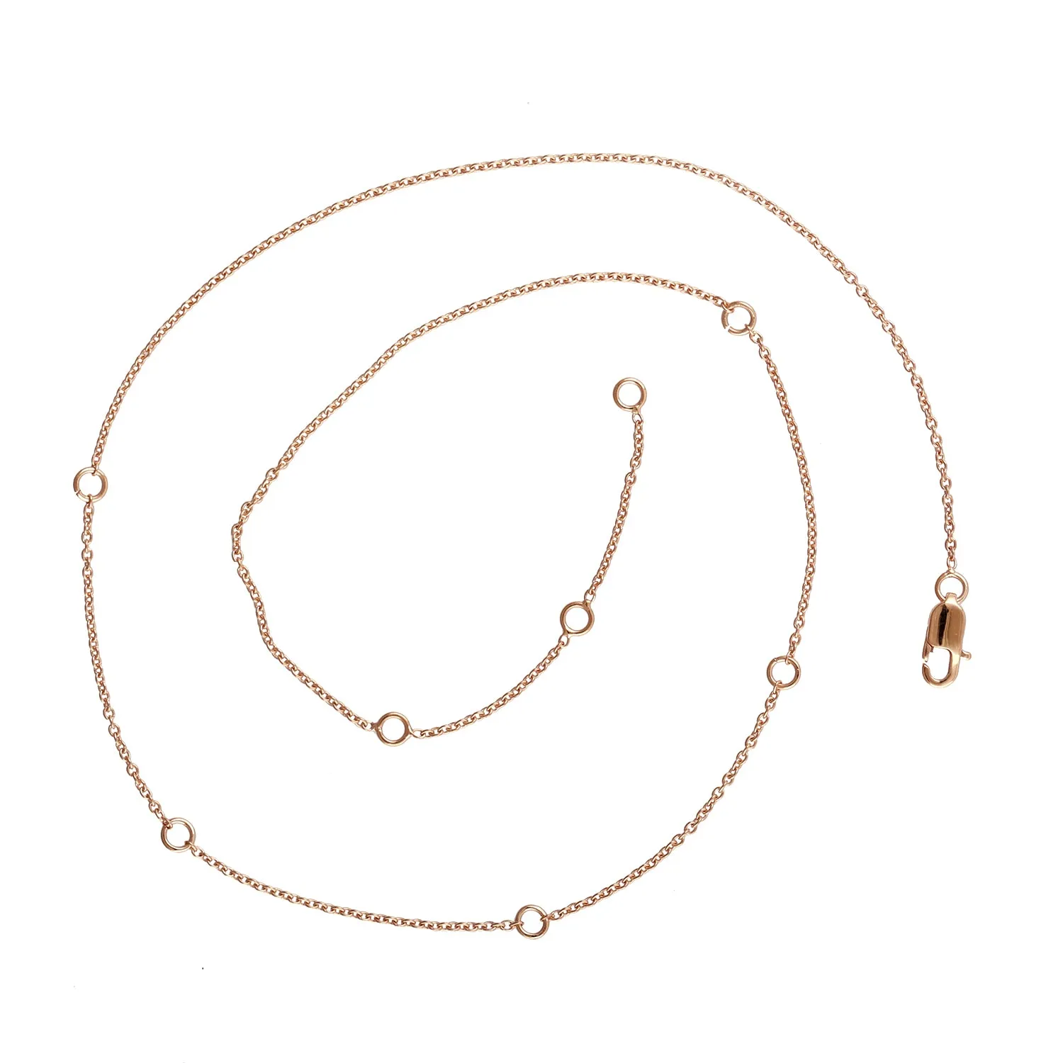 14K Rose Gold Simple Designer Necklace For Gifts