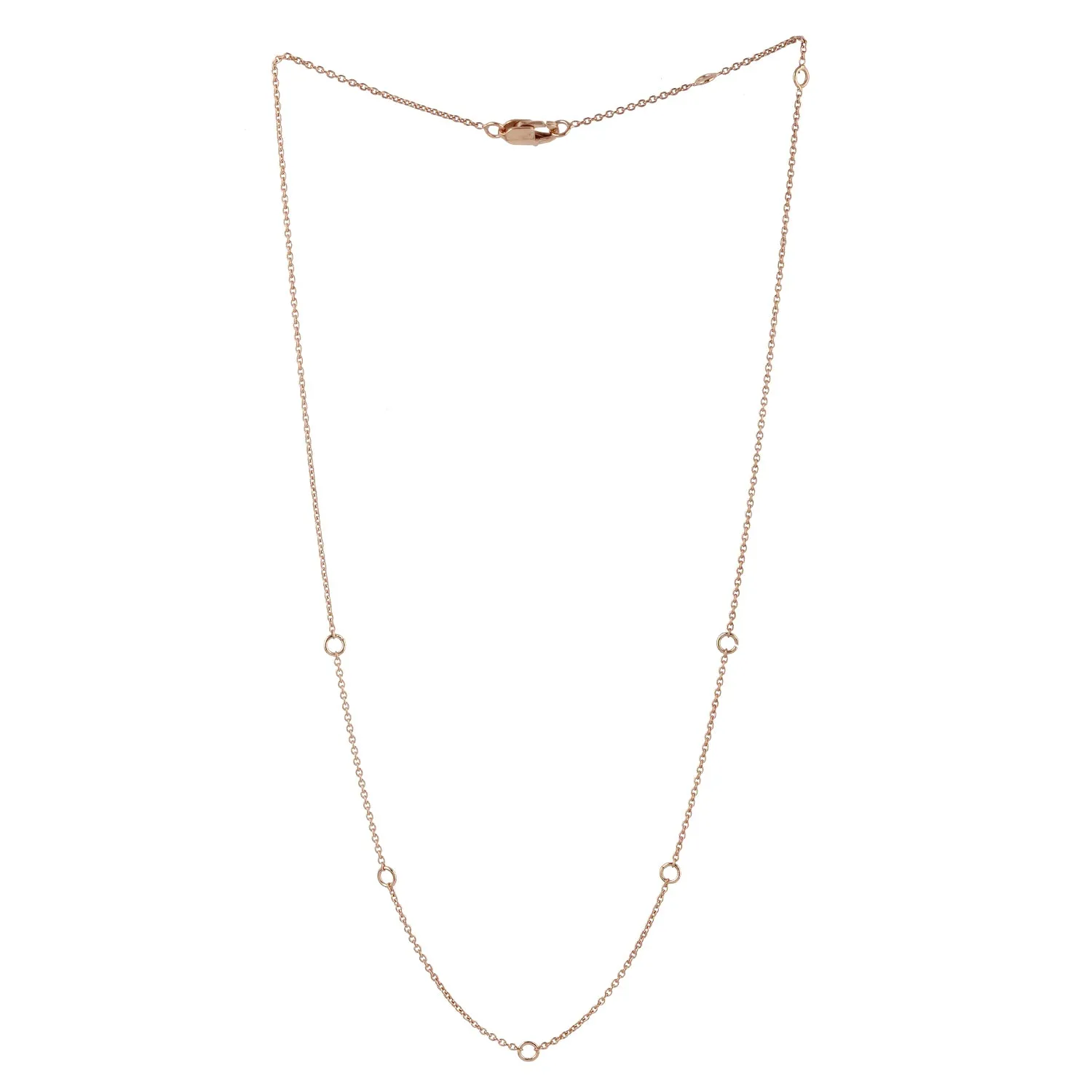 14K Rose Gold Simple Designer Necklace For Gifts
