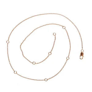 14K Rose Gold Simple Designer Necklace For Gifts