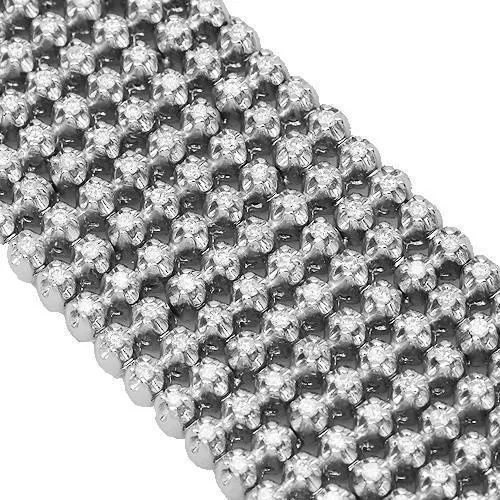 14K White Solid Gold Mens Diamond Bracelet 10.50 Ctw