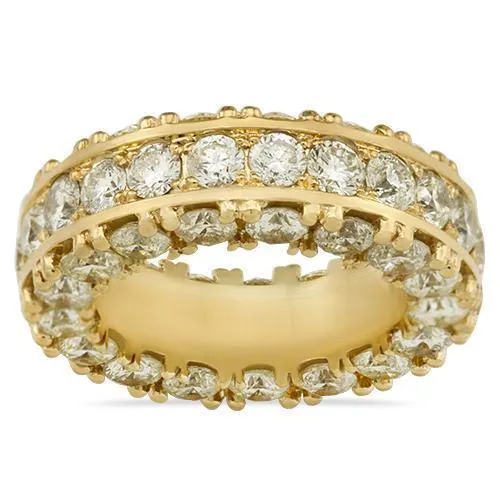 14k Yellow Gold Diamond Eternity Ring 11.50 Ctw