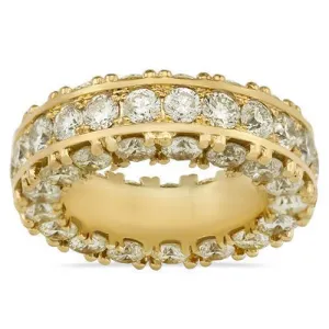 14k Yellow Gold Diamond Eternity Ring 11.50 Ctw