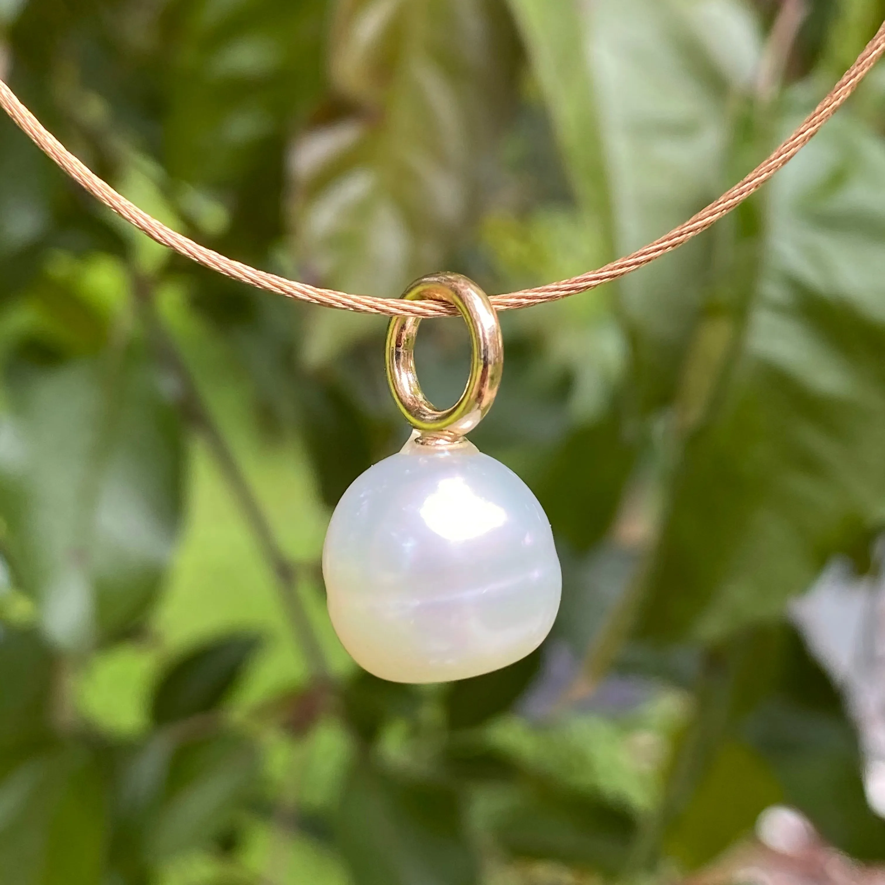 14KT Yellow Gold Paspaley South Sea Pearl Simple Pendant 12mm/ FINE #2