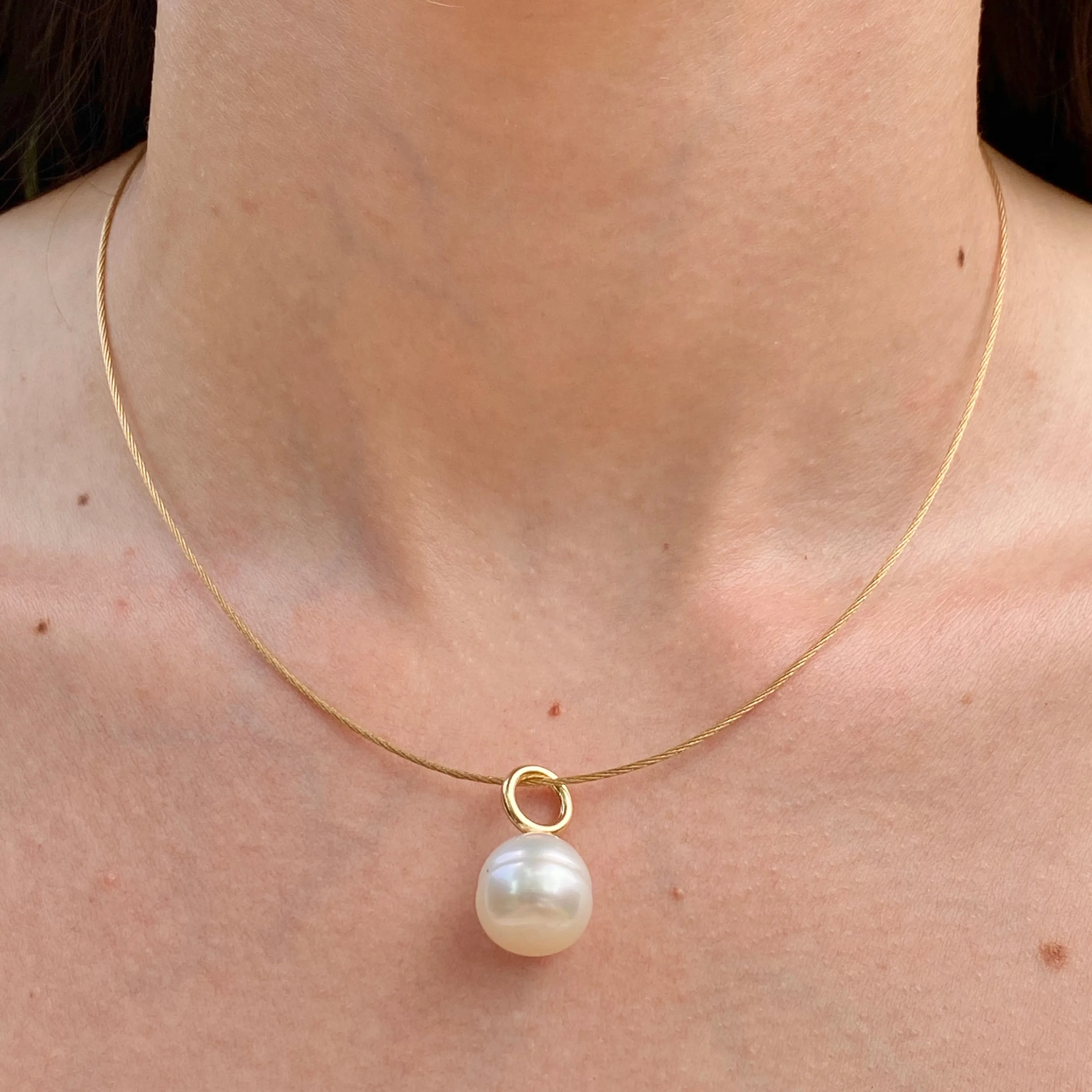 14KT Yellow Gold Paspaley South Sea Pearl Simple Pendant 12mm/ FINE #2