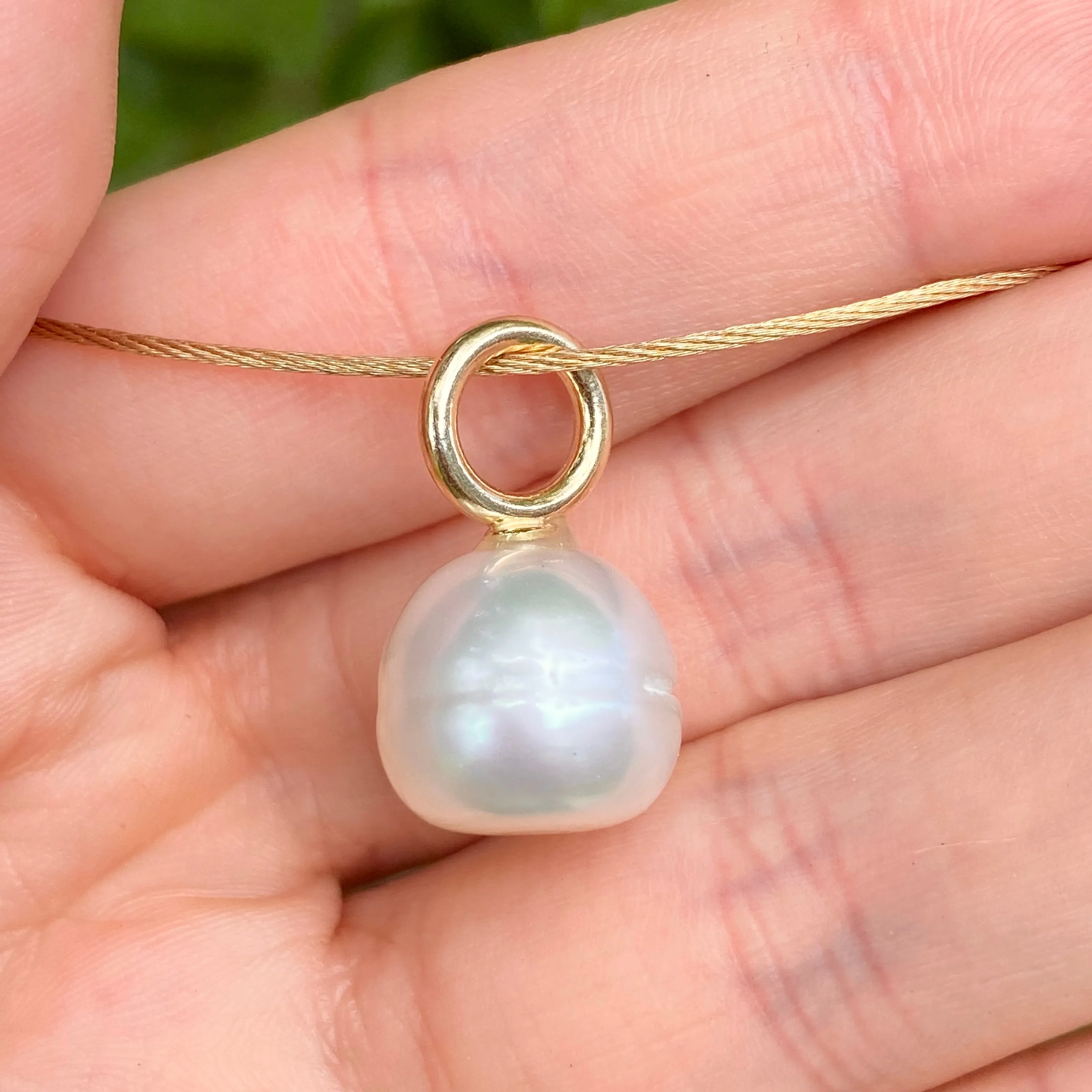 14KT Yellow Gold Paspaley South Sea Pearl Simple Pendant 12mm/ FINE #2