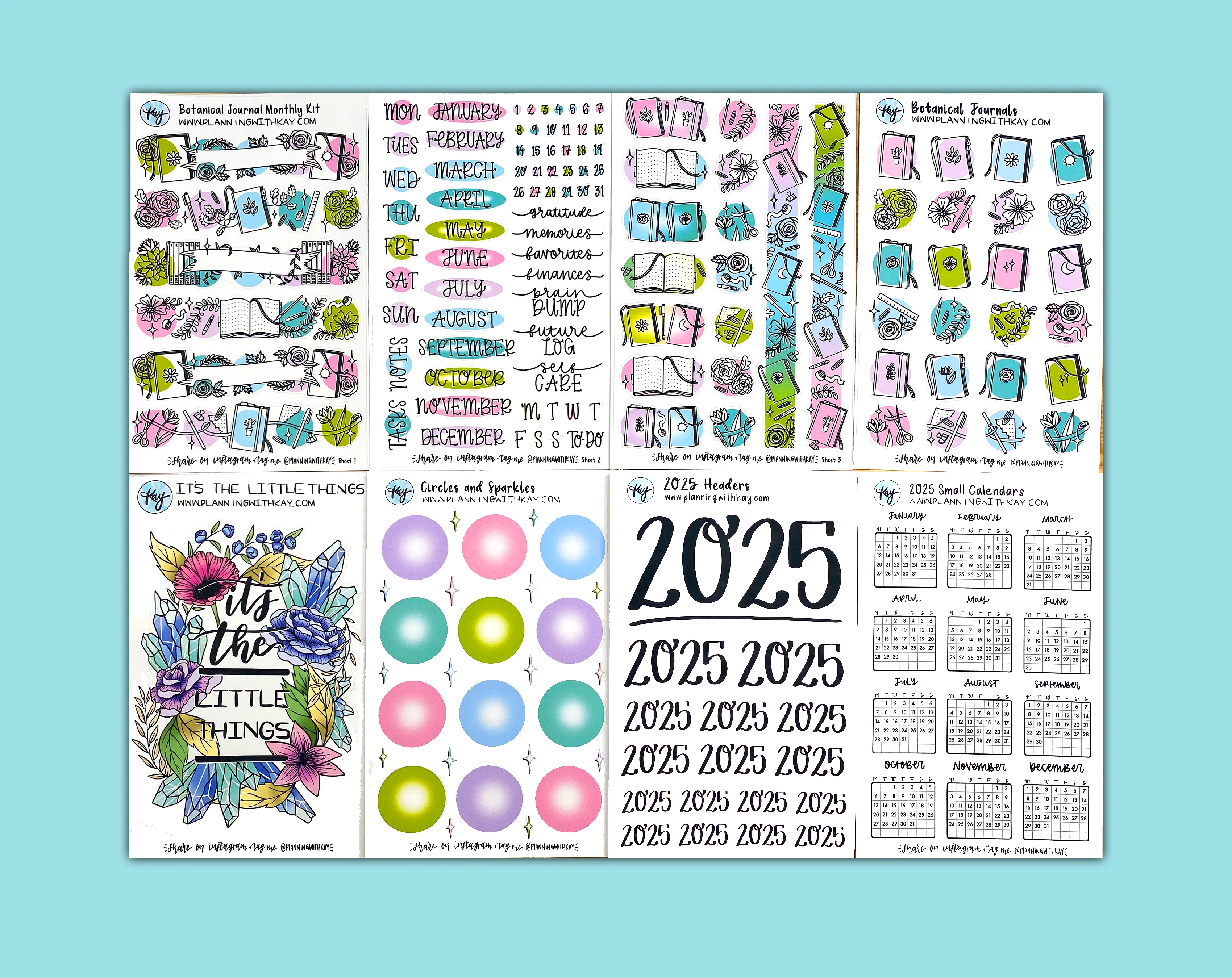 2025 Botanical Sticker Bundle!