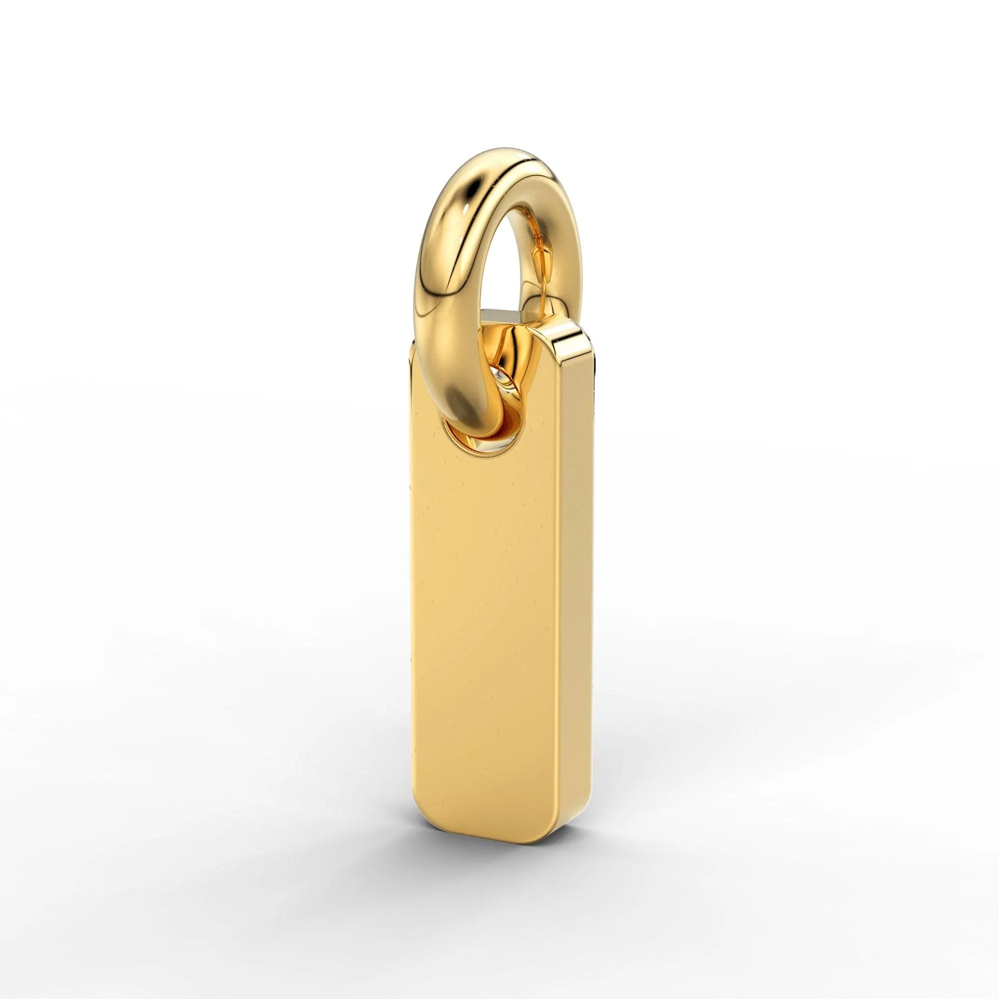 3 Stone Diamond Bar Charm Pendant / 14k 18k Solid Gold Pendant / Diamond Pendant / Trio Diamond Charm / Sale