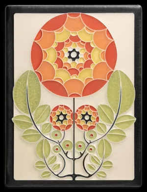 6x8 Dahlia Tile Orange