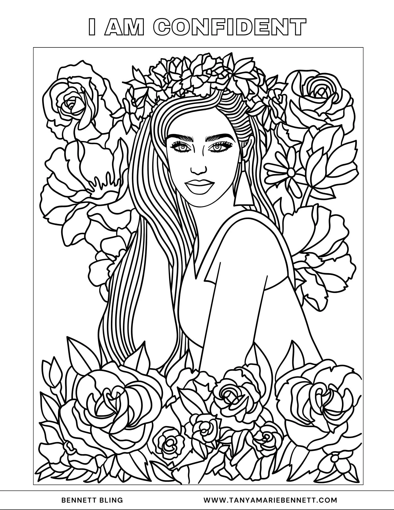 A Black Girl Affirmation Coloring Book Digital Download Art, Digital Coloring Book Instant Download, Digital Files, Digital Art, Printable