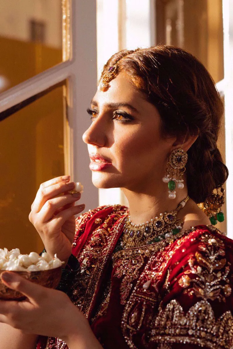 A Chic Velvet Hand Embroidered Bridal Lehenga #BR26