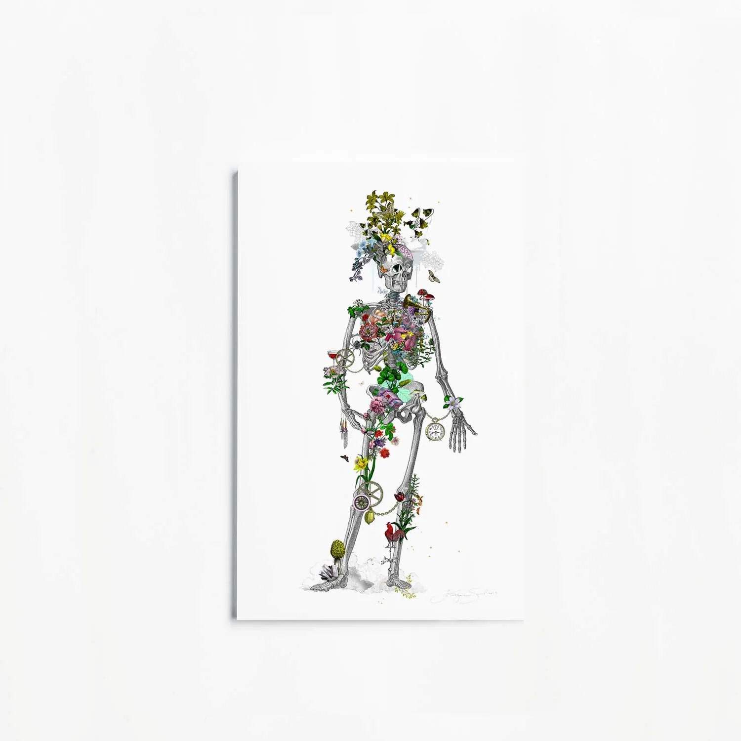 Ad moldu skaltu verda - Still Skeleton white - Art Print