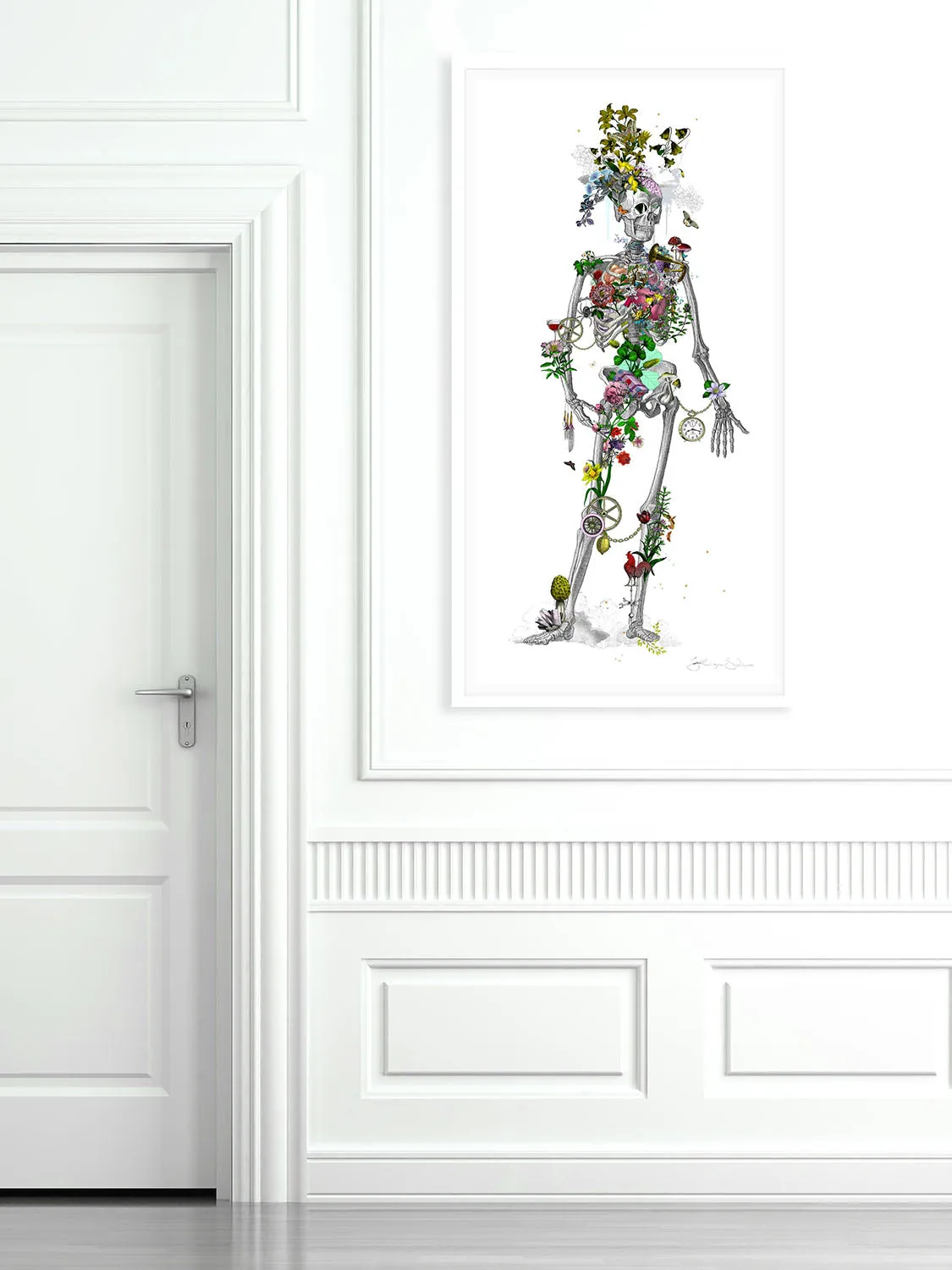 Ad moldu skaltu verda - Still Skeleton white - Art Print