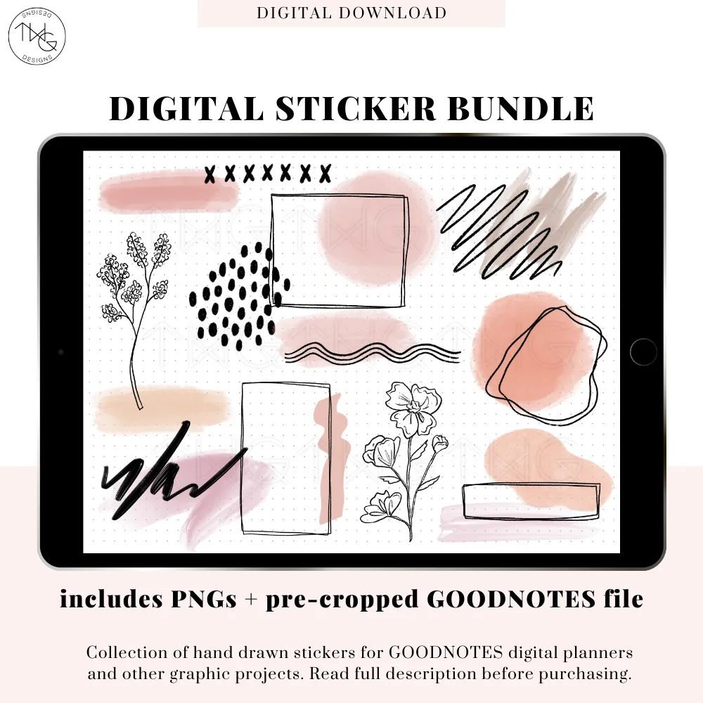 Aesthetic Collage Elements - Digital Planner Sticker Bundle