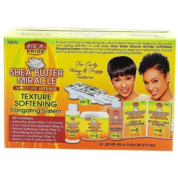 African Pride Shea Butter Miracle Moisture Intense Texture Softening Elongating System