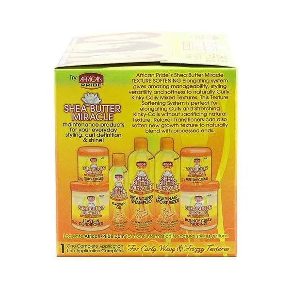 African Pride Shea Butter Miracle Moisture Intense Texture Softening Elongating System