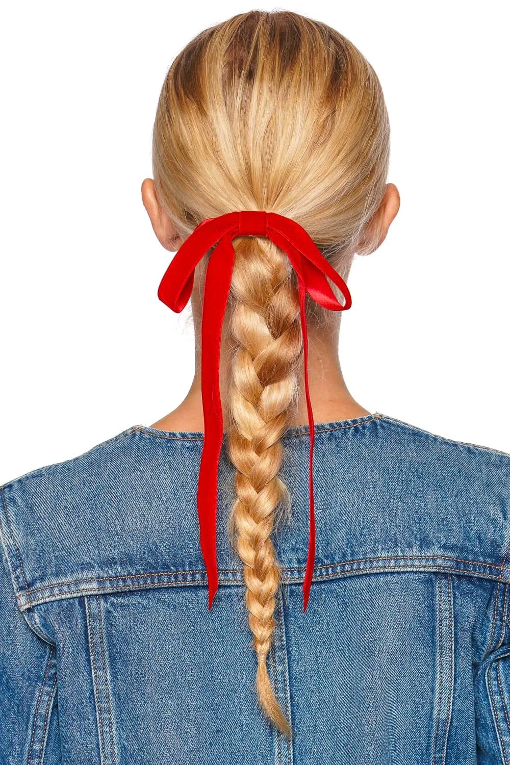 Aida Rouge Velvet Bow Barrette