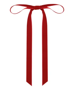 Aida Rouge Velvet Bow Barrette