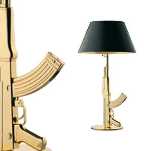 AK47 Table Lamp - Silver or Gold
