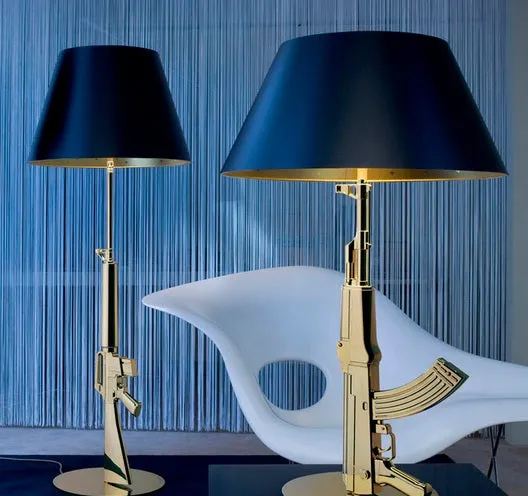 AK47 Table Lamp - Silver or Gold