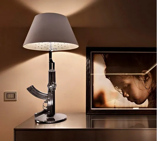 AK47 Table Lamp - Silver or Gold
