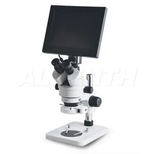 Albenth 7X-45X LED Trinocular Zoom Stereo Microscope with  8 inch Color Monitor