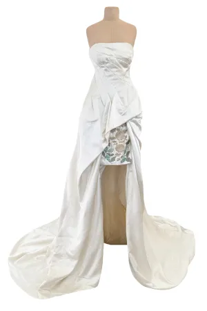 Alexander McQueen 2011 by Sarah Burton Strapless Ivory with Embroidered Flowers