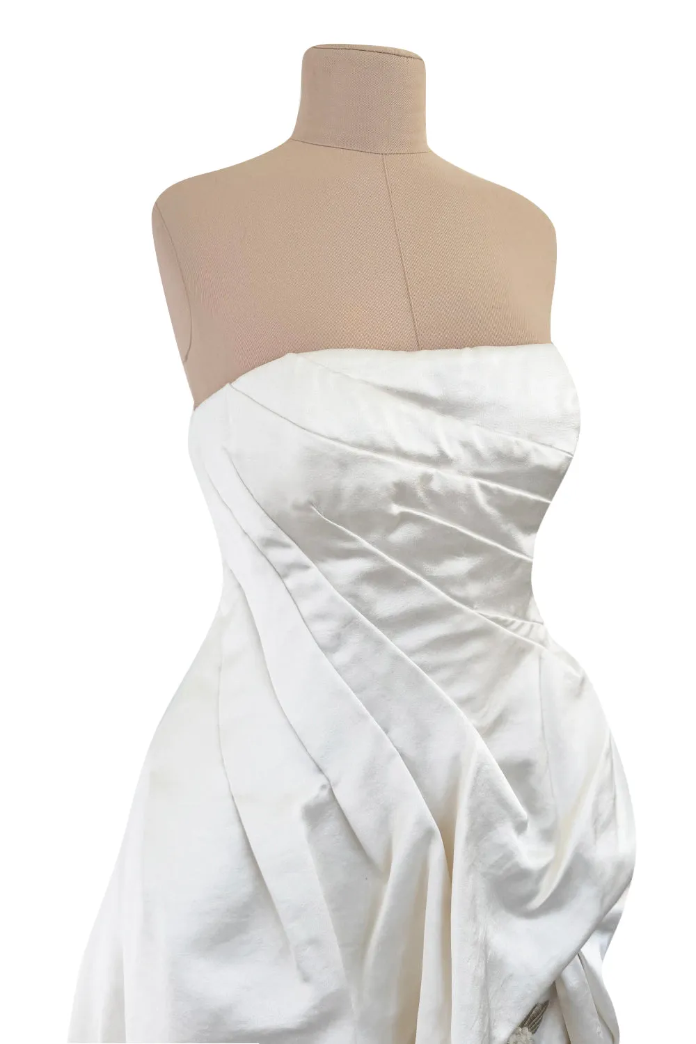 Alexander McQueen 2011 by Sarah Burton Strapless Ivory with Embroidered Flowers