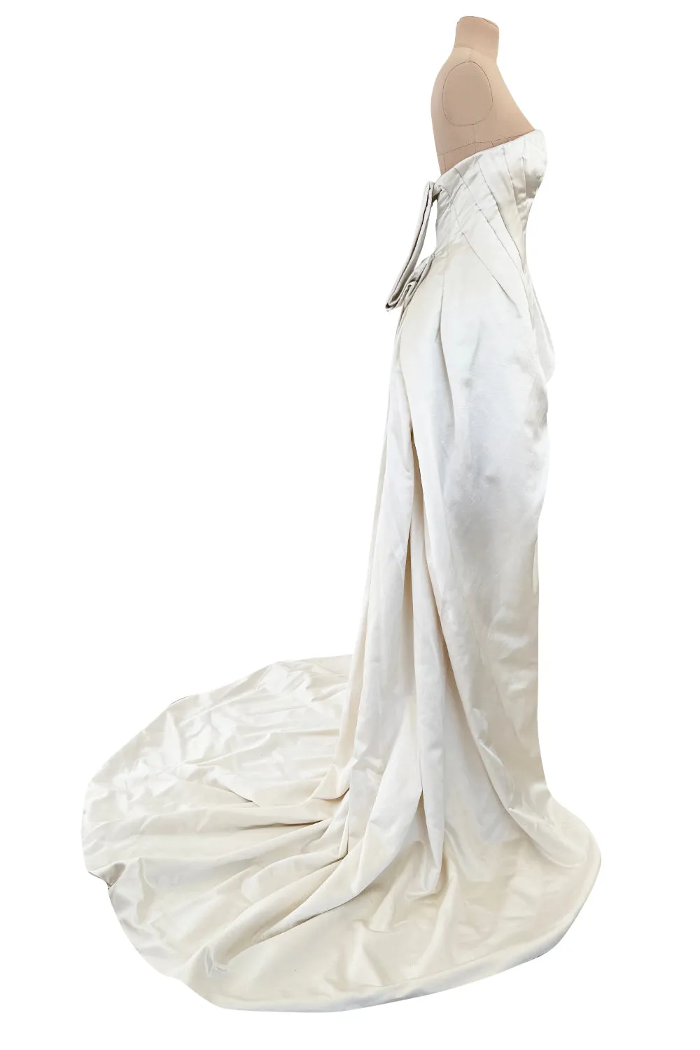 Alexander McQueen 2011 by Sarah Burton Strapless Ivory with Embroidered Flowers