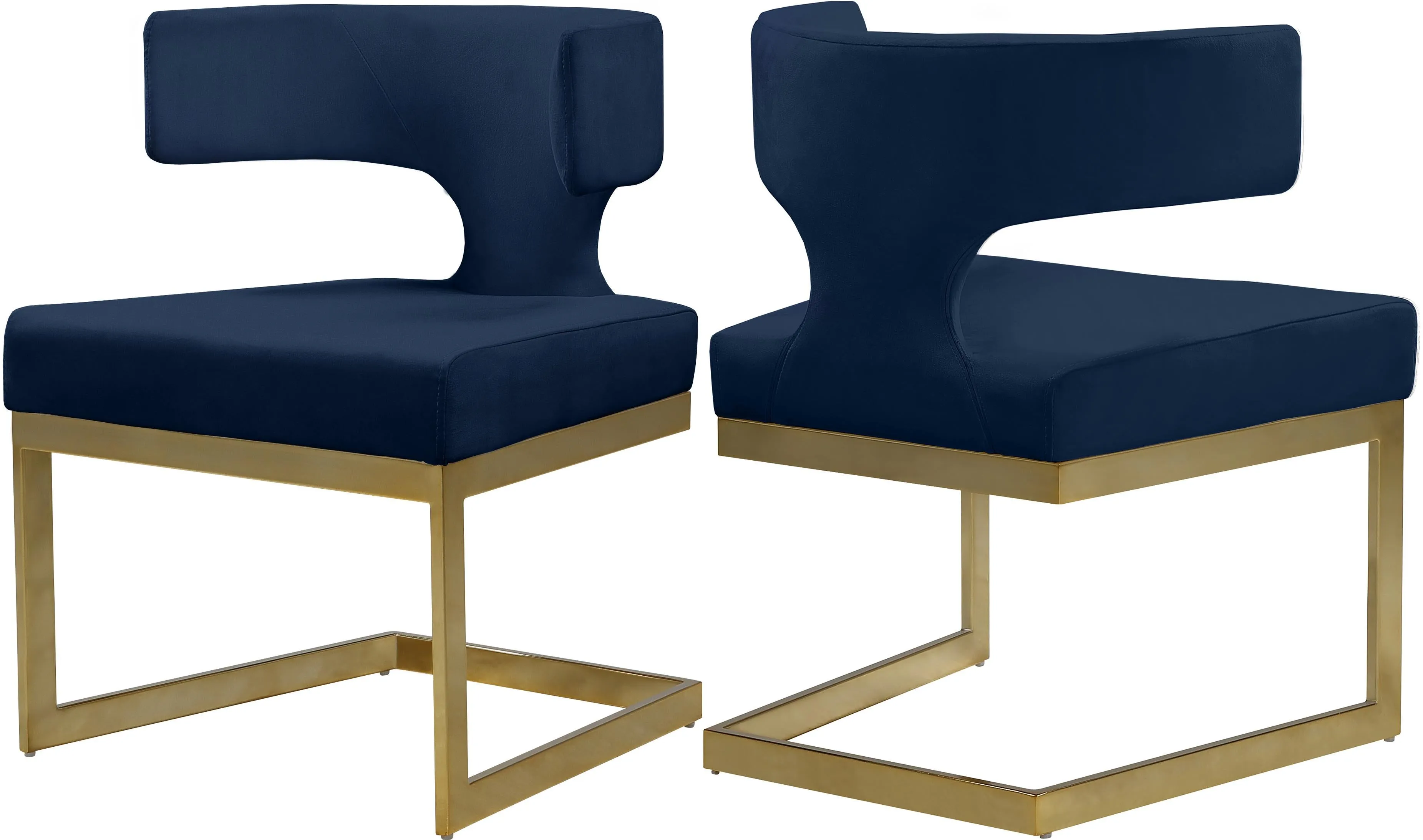 Alexandra Navy Velvet Dining Chair