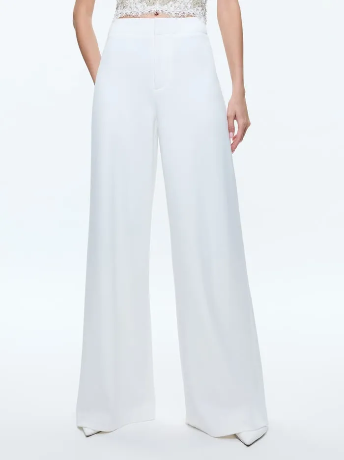 Alice   Olivia - Andra High Rise Wide Leg Pant - Off White
