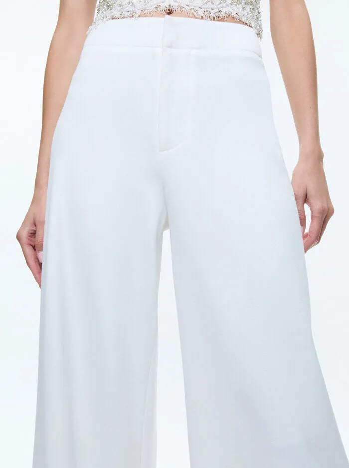Alice   Olivia - Andra High Rise Wide Leg Pant - Off White