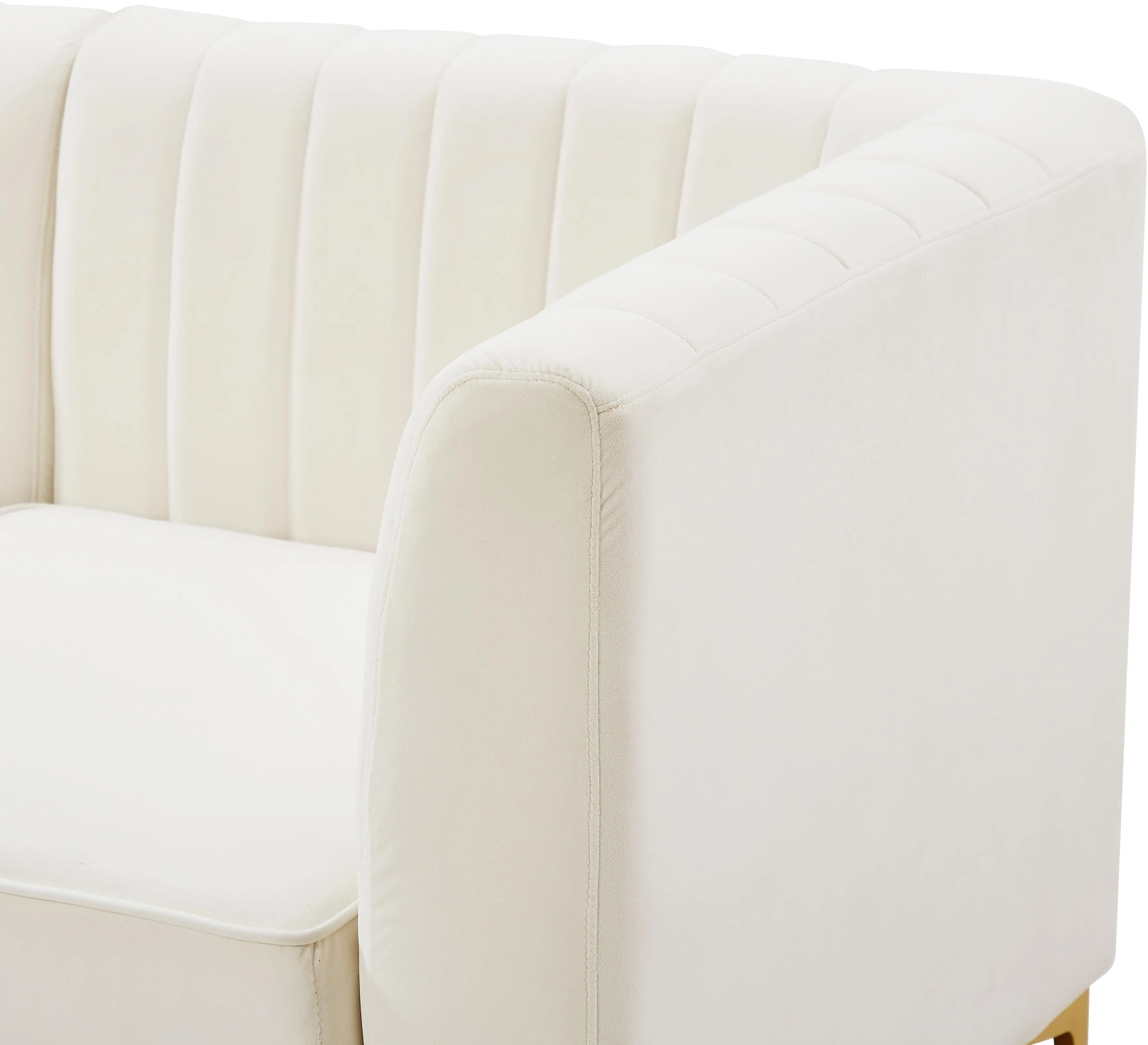 Alina Cream Velvet Modular Sectional