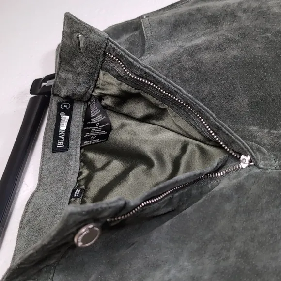 Anthropologie Leather Pencil Skirt Women's 31 Hunter Green Midi Skirt