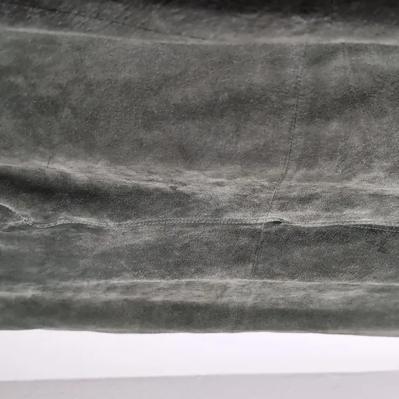 Anthropologie Leather Pencil Skirt Women's 31 Hunter Green Midi Skirt