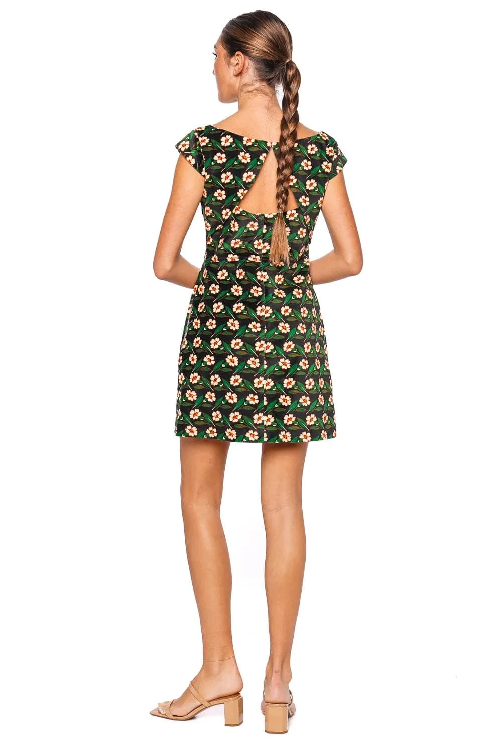 Arabesque Floral Velvet Mini Dress