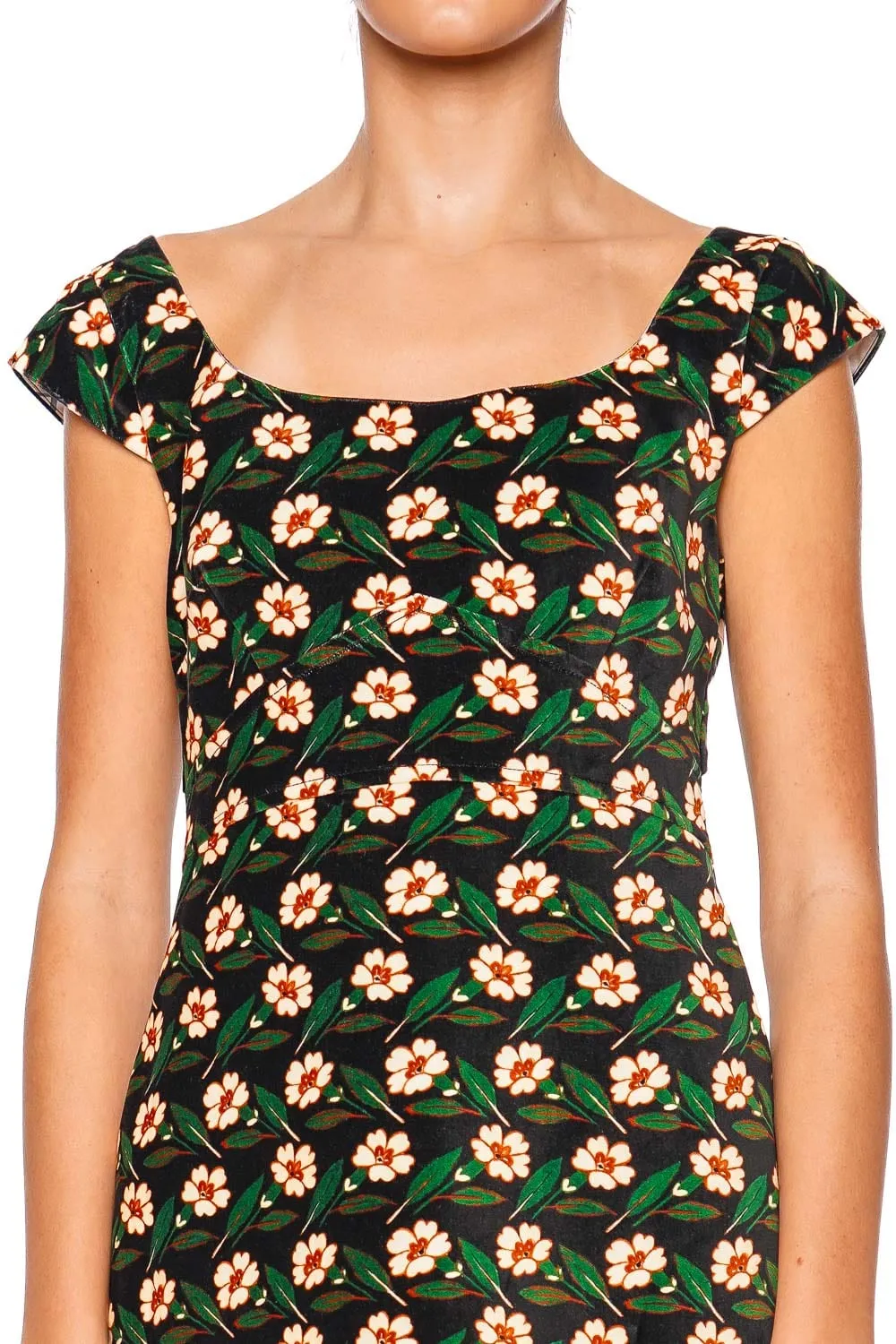 Arabesque Floral Velvet Mini Dress