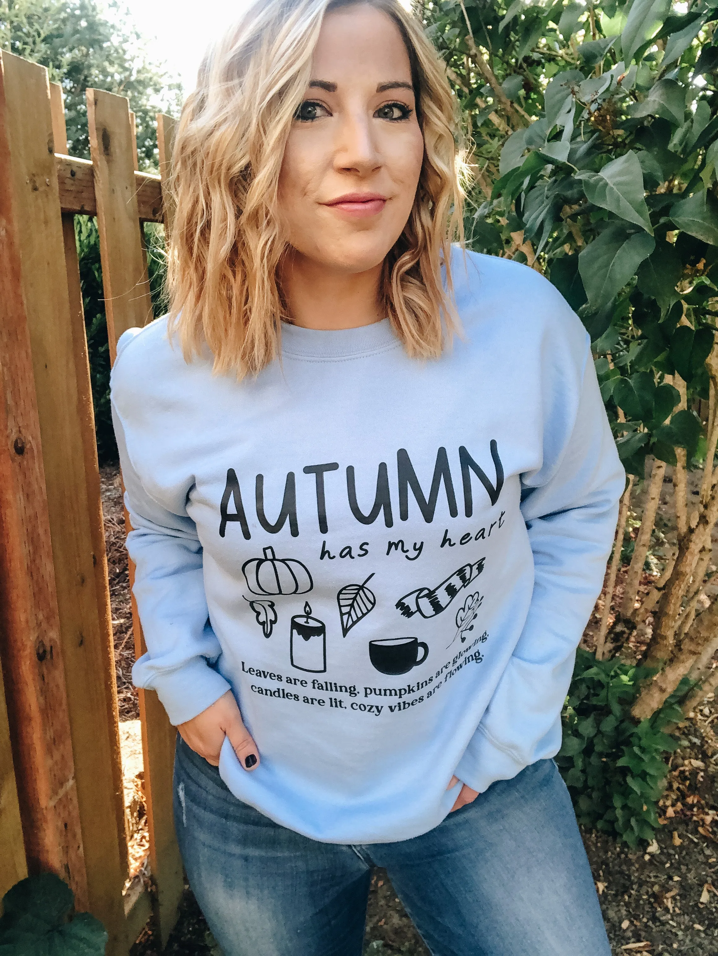 Autumn Sweatshirt - Light Blue