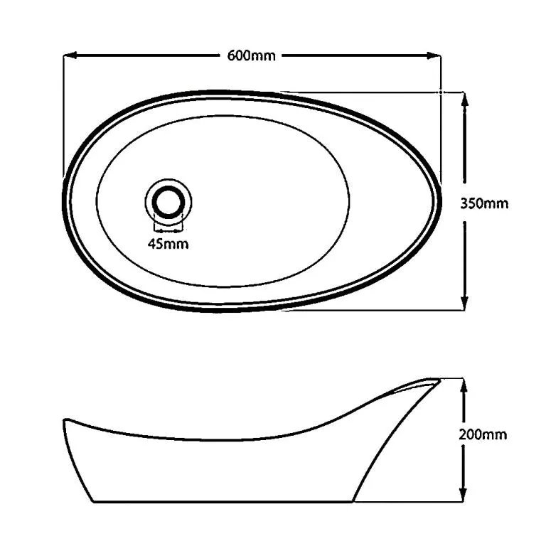 Ava Basin - Matches The Ava Bath - 600mm - STB16
