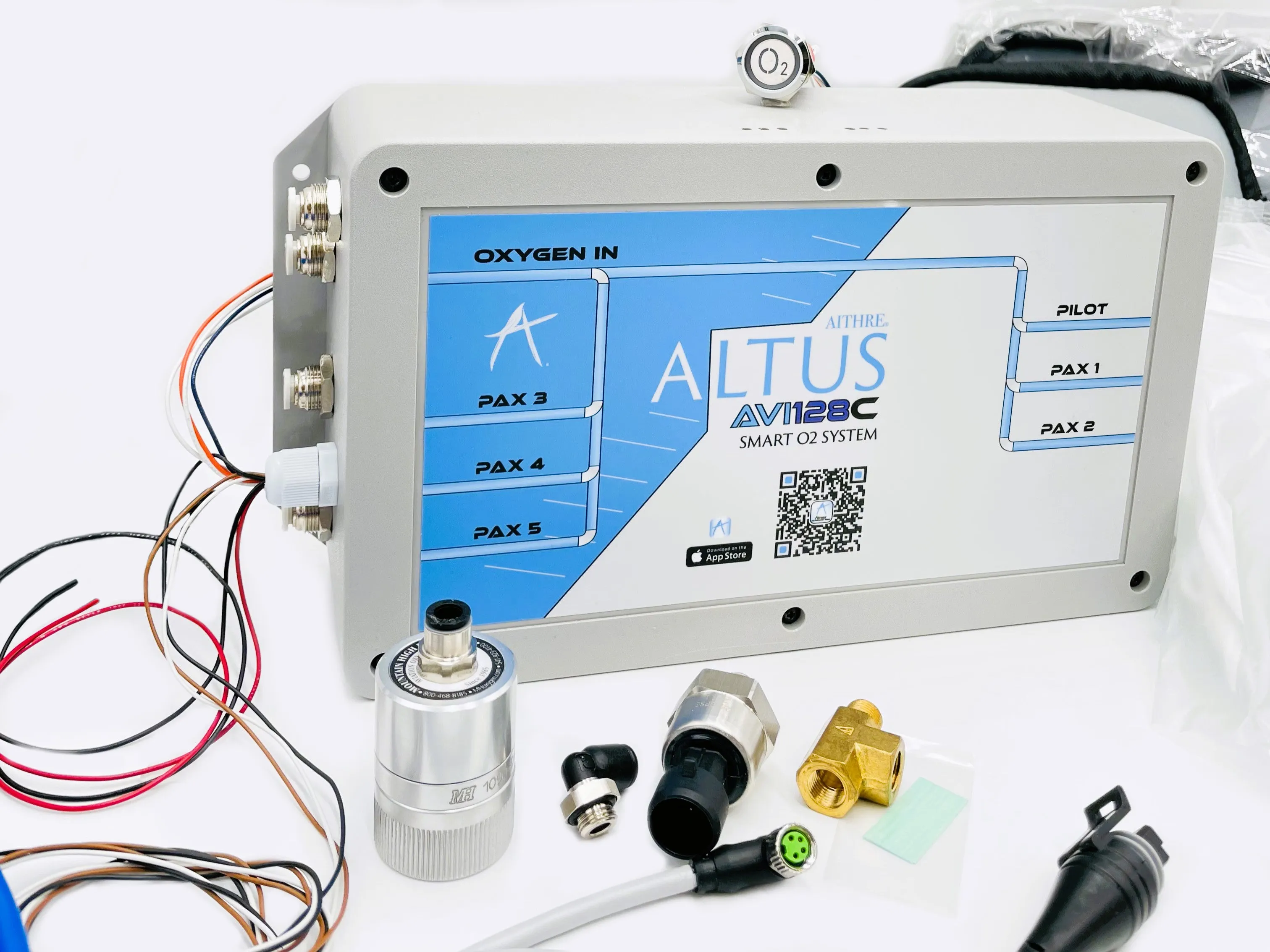 AVI128C 6-Place Oxygen System for Certified Aircraft
