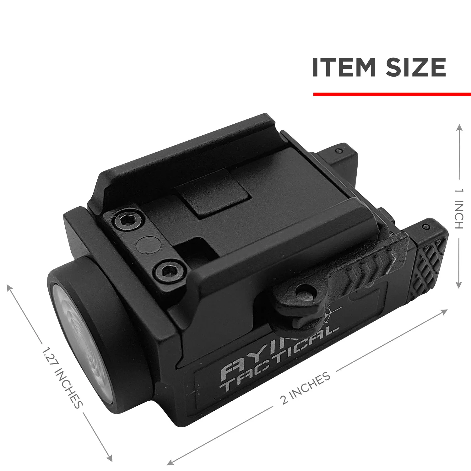 AYIN Tactical Pistol Light, 800 Lumens, Quick Disconnect, USB Rechargeable Tactical Rail Mounted Flashlight, Mounting Hardware, Battery and Charger Included