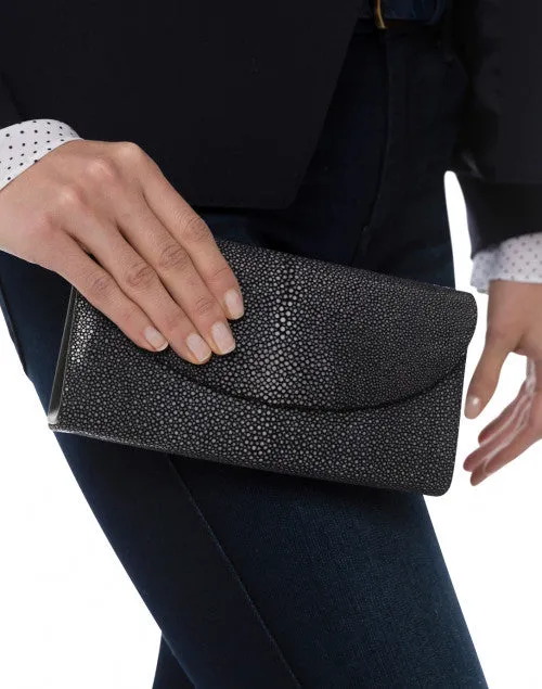 Baby Grande Black Stingray Clutch