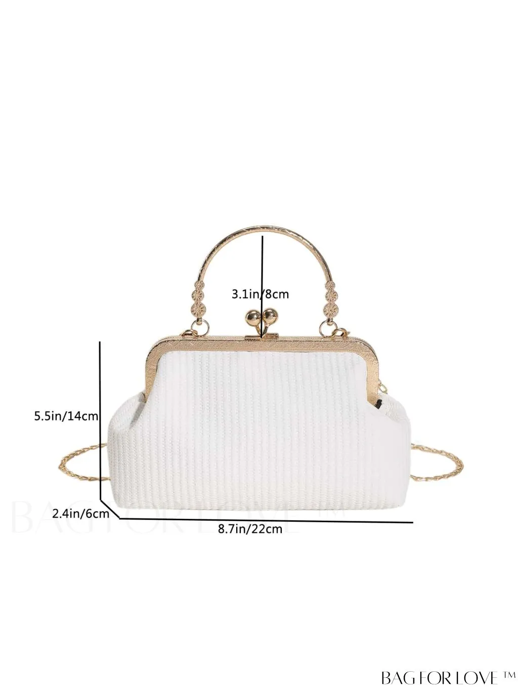 BagForLove - Black Envelope Closure Handheld Shoulder Bag - Simple and Elegant