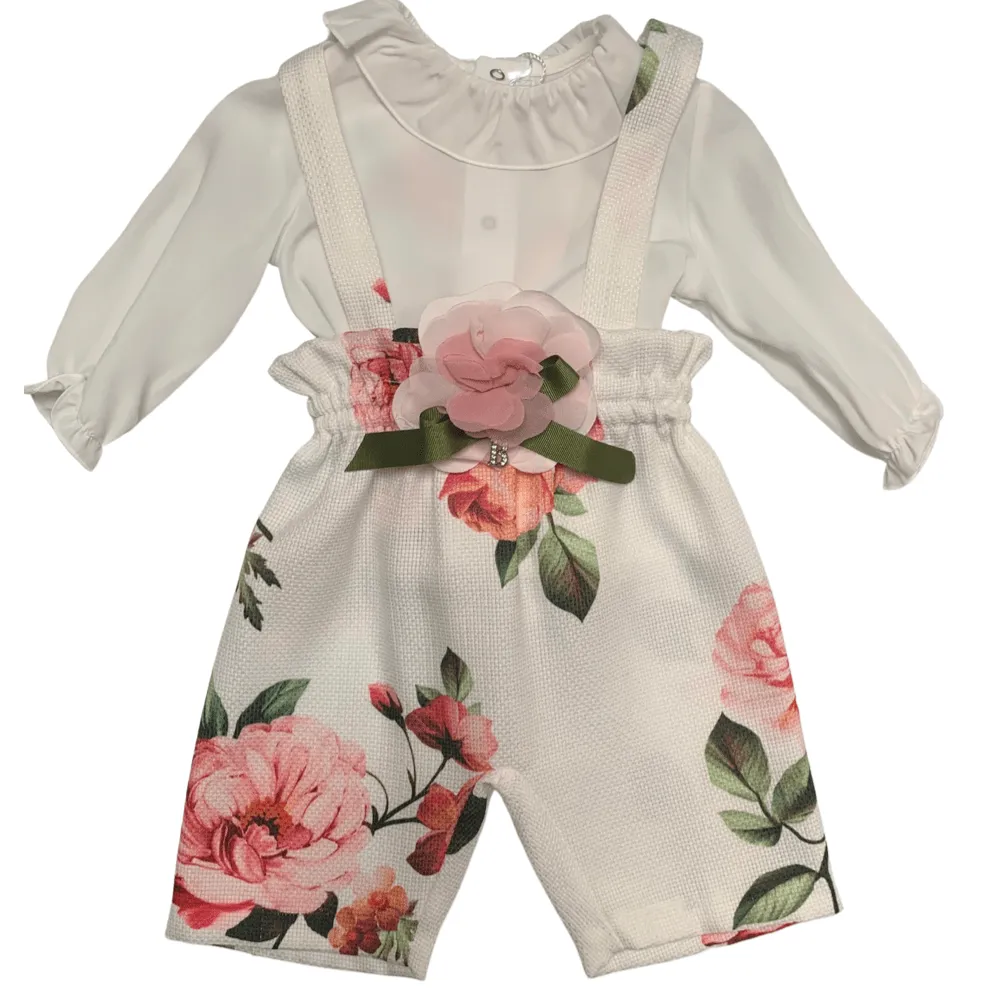 BARCELLINO - Flower Two Piece Set - Cream