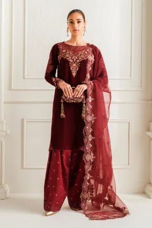Baroque Embroidered Velvet Collection UF-747